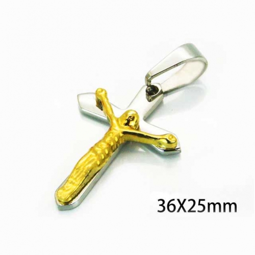 Wholesale Stainless Steel 316L Jesus Pendants NO.#BC08P0509KL