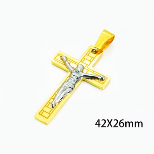 Wholesale Stainless Steel 316L Jesus Pendants NO.#BC08P0784KW