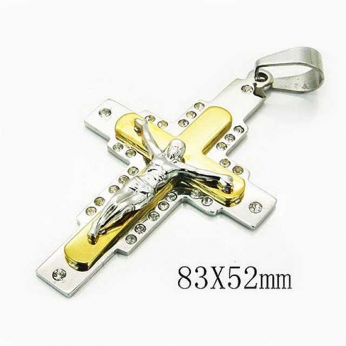 Wholesale Stainless Steel 316L Jesus Pendants NO.#BC08P0693HKW