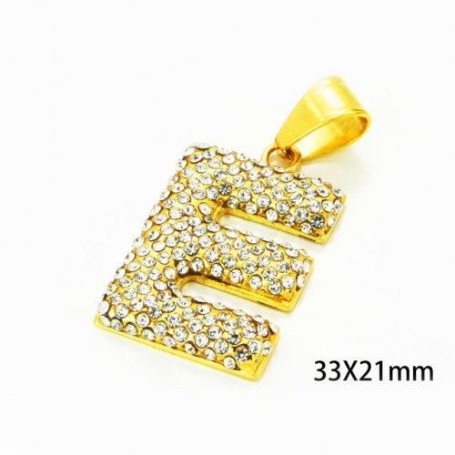 Wholesale Stainless Steel 316L Crystal / Zircon Pendants NO.#BC13P0433HKE