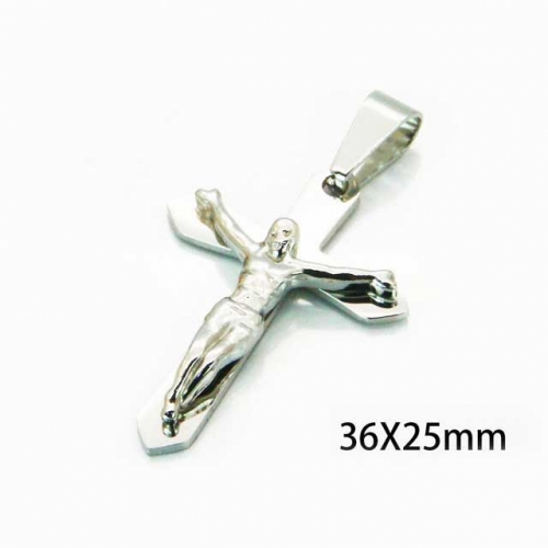 Wholesale Stainless Steel 316L Jesus Pendants NO.#BC08P0507KS