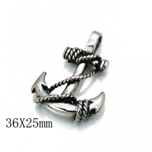 Wholesale Stainless Steel 316L Anchor Pendants NO.#BC06P0788H00