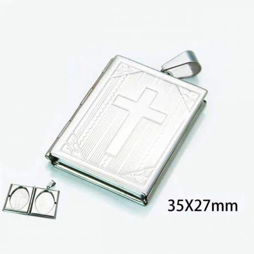 Wholesale Stainless Steel 316L Box Pendants NO.#BC59P0255NV