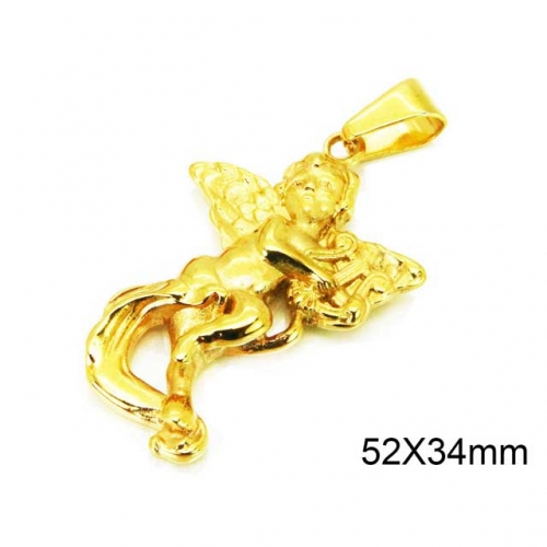 Wholesale Stainless Steel 316L Angel Pendant NO.#BC28P0093PE