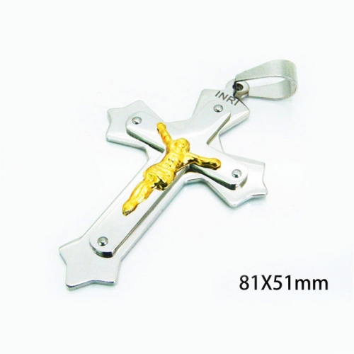 Wholesale Stainless Steel 316L Jesus Pendants NO.#BC08P0773HIW