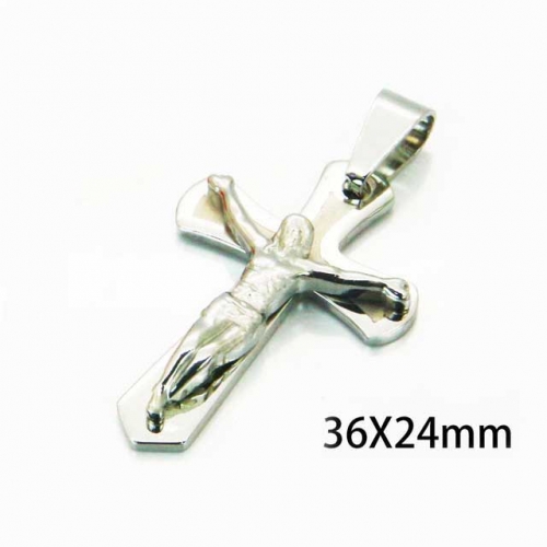 Wholesale Stainless Steel 316L Jesus Pendants NO.#BC08P0457KC