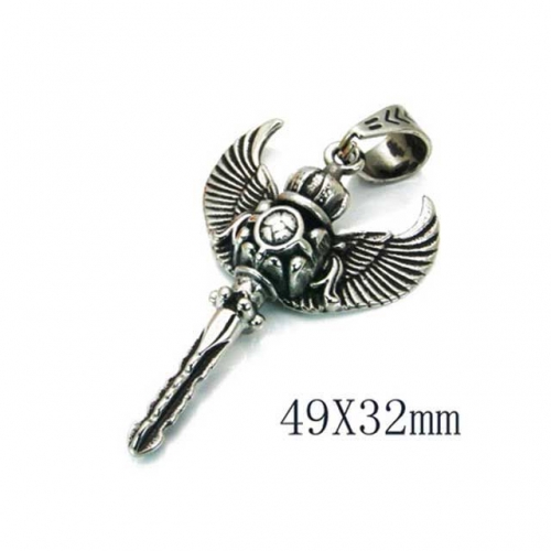 Wholesale Stainless Steel 316L Feather Pendants NO.#BC22P0446HIZ