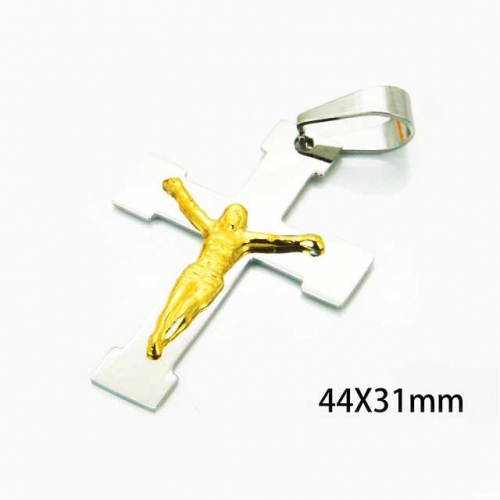 Wholesale Stainless Steel 316L Jesus Pendants NO.#BC08P0504KL