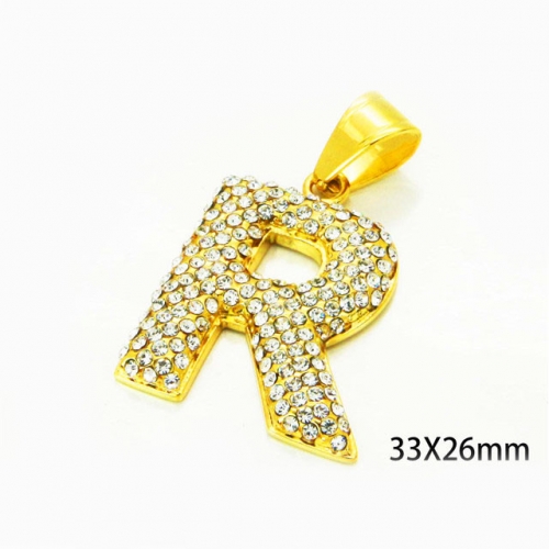 Wholesale Stainless Steel 316L Crystal / Zircon Pendants NO.#BC13P0446HKR