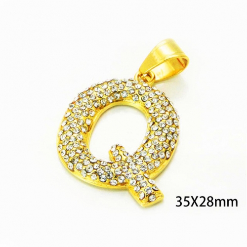 Wholesale Stainless Steel 316L Crystal / Zircon Pendants NO.#BC13P0445HKQ