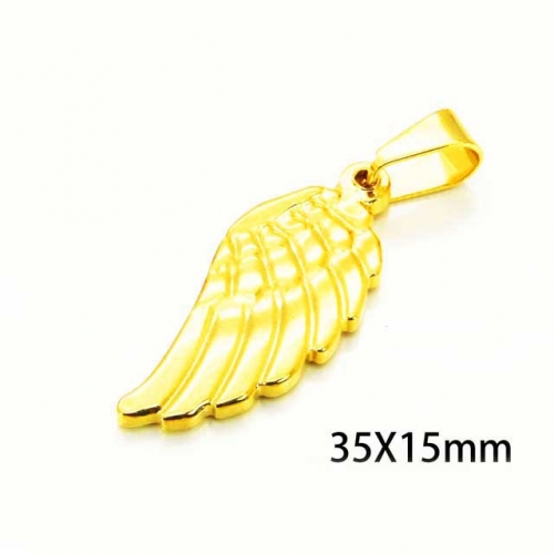 Wholesale Stainless Steel 316L Feather Pendants NO.#BC73P0290I5