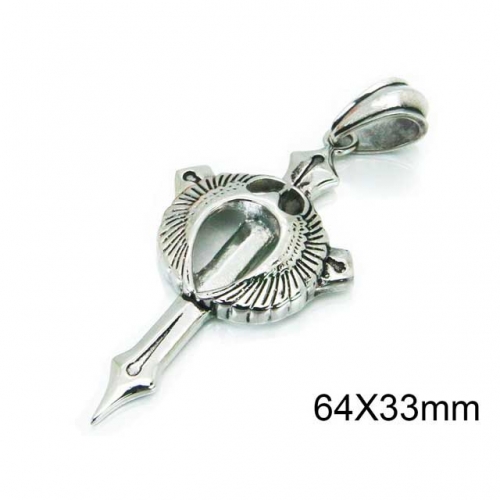 Wholesale Stainless Steel 316L Feather Pendants NO.#BC28P0057ND