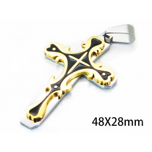 Wholesale Stainless Steel 316L Cross Pendants NO.#BC08P0753MC