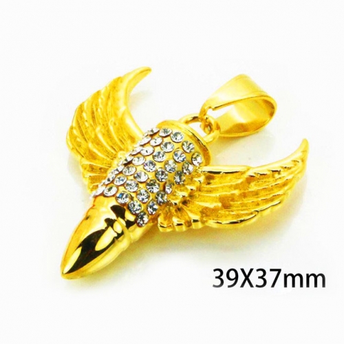 Wholesale Stainless Steel 316L Feather Pendants NO.#BC13P0381HJA