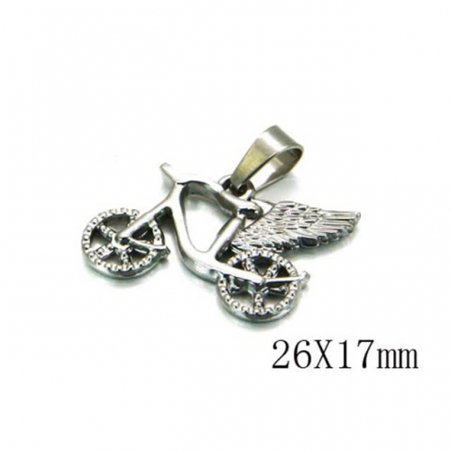 Wholesale Stainless Steel 316L Feather Pendants NO.#BC54P0166JLR