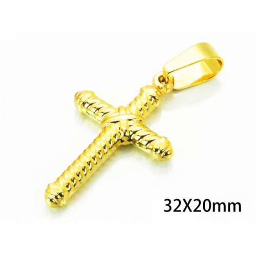 Wholesale Stainless Steel 316L Cross Pendants NO.#BC54P0215IL