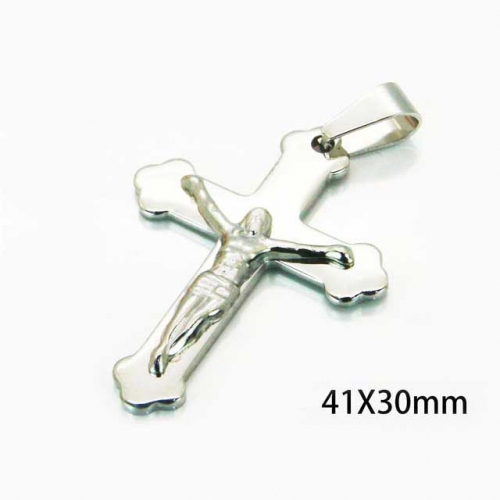 Wholesale Stainless Steel 316L Jesus Pendants NO.#BC08P0501KE