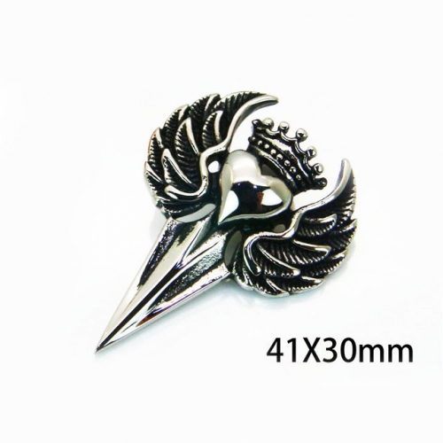 Wholesale Stainless Steel 316L Feather Pendants NO.#BC22P0471HID