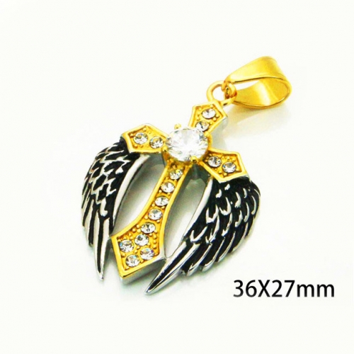 Wholesale Stainless Steel 316L Feather Pendants NO.#BC13P0524HJS