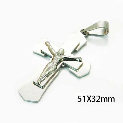 Wholesale Stainless Steel 316L Jesus Pendants NO.#BC08P0489LL