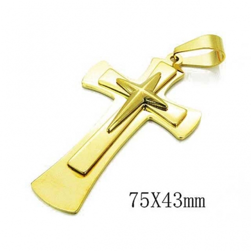 Wholesale Stainless Steel 316L Cross Pendants NO.#BC08P0679HSS