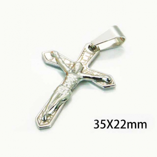 Wholesale Stainless Steel 316L Jesus Pendants NO.#BC08P0430KE