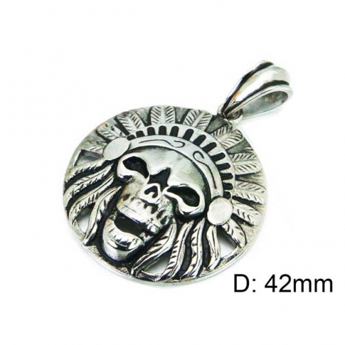 Wholesale Stainless Steel 316L Skull Pendants NO.#BC28P0085OQ