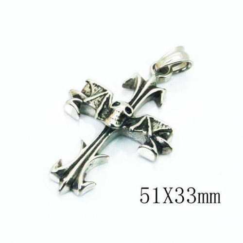 Wholesale Stainless Steel 316L Skull Pendants NO.#BC22P0770HIC