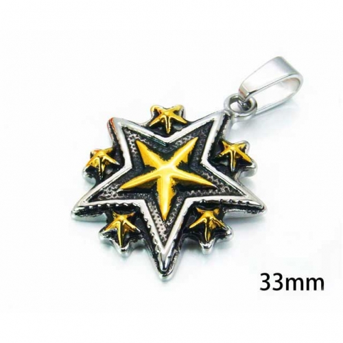 Wholesale Stainless Steel 316L Star Shape Pendants NO.#BC22P0307HJE