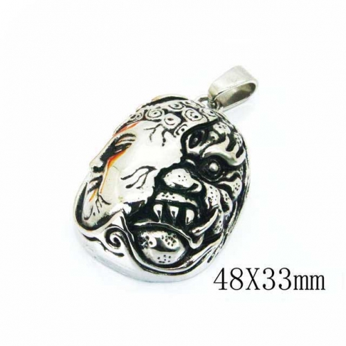 Wholesale Stainless Steel 316L Skull Pendants NO.#BC22P0756HKR