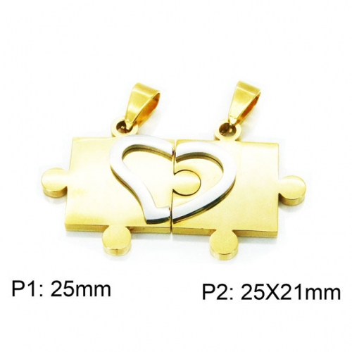 Wholesale Stainless Steel 316L Lover Pendants NO.#BC12P0766MW