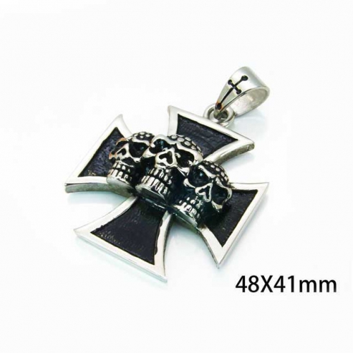 Wholesale Stainless Steel 316L Skull Pendants NO.#BC22P0441HLE