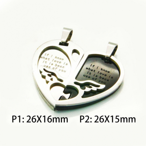 Wholesale Stainless Steel 316L Lover Pendants NO.#BC08P0249NV
