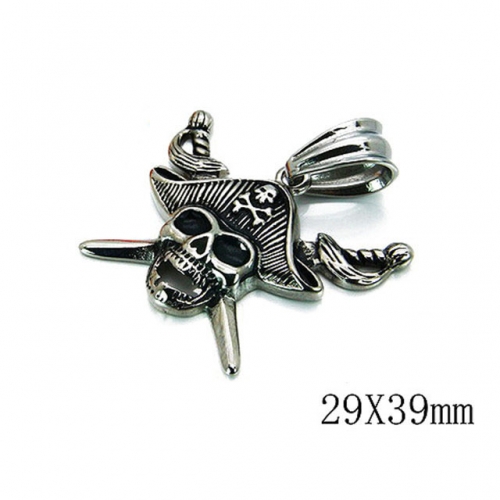 Wholesale Stainless Steel 316L Skull Pendants NO.#BC06P0199HDD