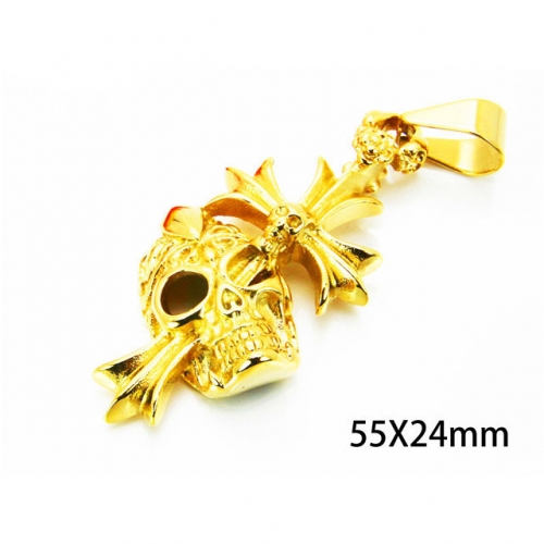 Wholesale Stainless Steel 316L Skull Pendants NO.#BC15P0100HHL