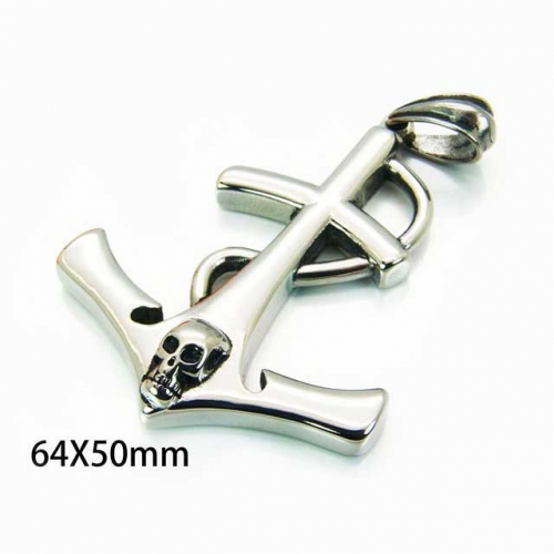 Wholesale Stainless Steel 316L Skull Pendants NO.#BC22P0396HLE