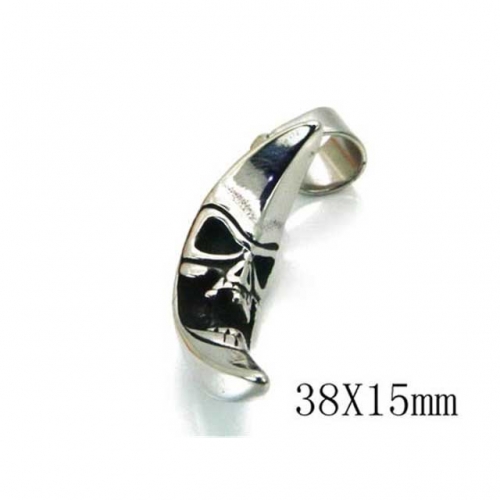 Wholesale Stainless Steel 316L Skull Pendants NO.#BC22P0611HIB