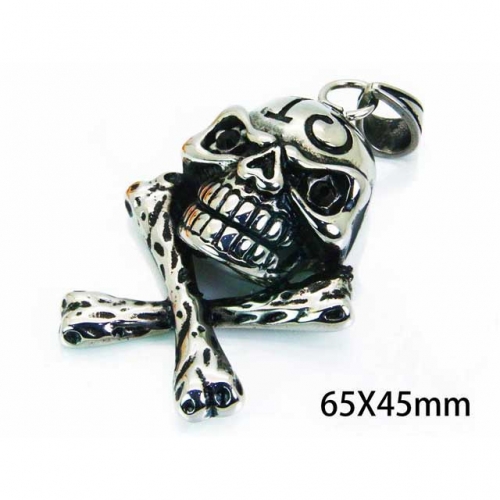 Wholesale Stainless Steel 316L Skull Pendants NO.#BC22P0651HIY