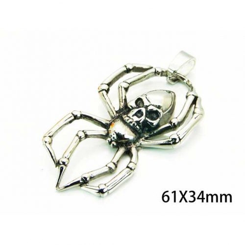 Wholesale Stainless Steel 316L Skull Pendants NO.#BC22P0274HKR