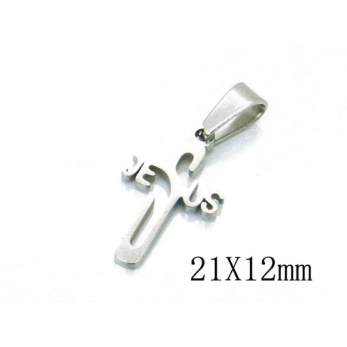 Wholesale Stainless Steel 316L Cross Pendants NO.#BC70P0562HL