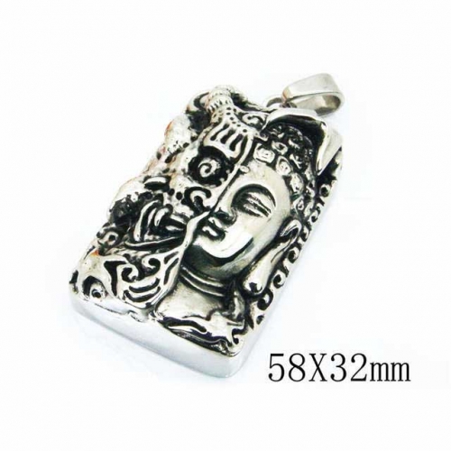 Wholesale Stainless Steel 316L Skull Pendants NO.#BC22P0754HKA