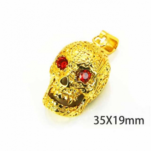 Wholesale Stainless Steel 316L Skull Pendants NO.#BC22P0520IWE