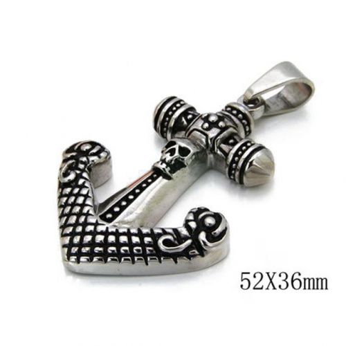 Wholesale Stainless Steel 316L Skull Pendants NO.#BC06P0727H20