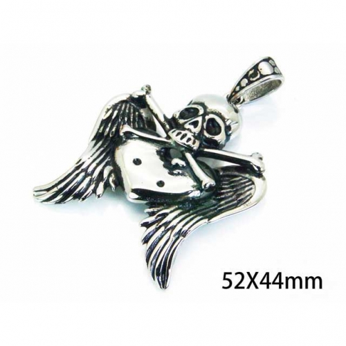 Wholesale Stainless Steel 316L Skull Pendants NO.#BC22P0662HIG