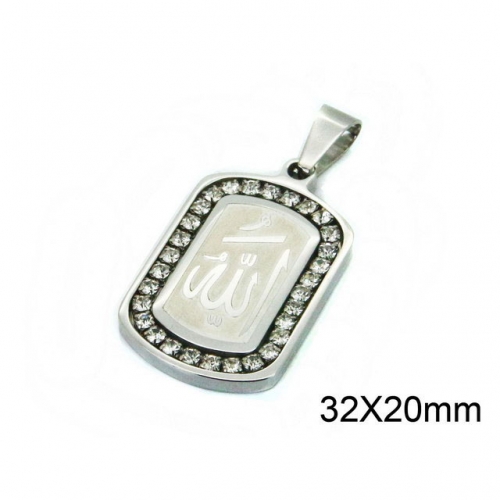 Wholesale Stainless Steel 316L Scripture Series Pendants NO.#BC09P1024MZ