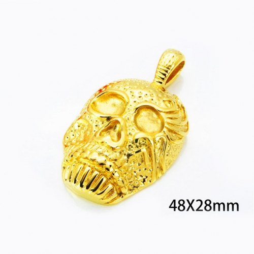 Wholesale Stainless Steel 316L Skull Pendants NO.#BC06P0158HHZ