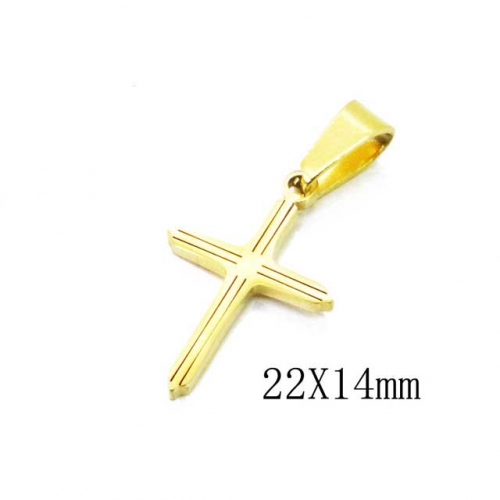 Wholesale Stainless Steel 316L Cross Pendants NO.#BC70P0678IG