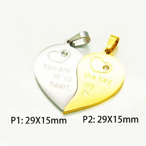 Wholesale Stainless Steel 316L Lover Pendants NO.#BC08P0248MA