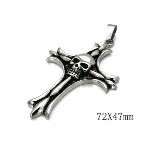 Wholesale Stainless Steel 316L Skull Pendants NO.#BC06P0736H20