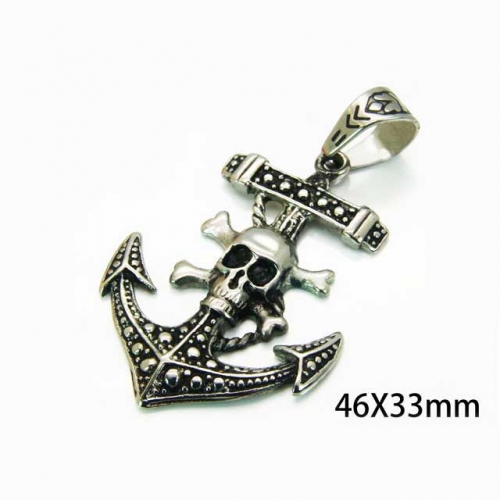 Wholesale Stainless Steel 316L Skull Pendants NO.#BC22P0400HIY